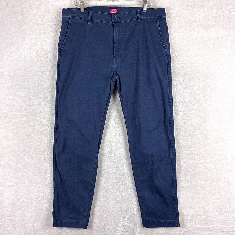Levis XX Chino Pants Mens 36x32 (36x30) Navy Standard Taper Preppy Workwear